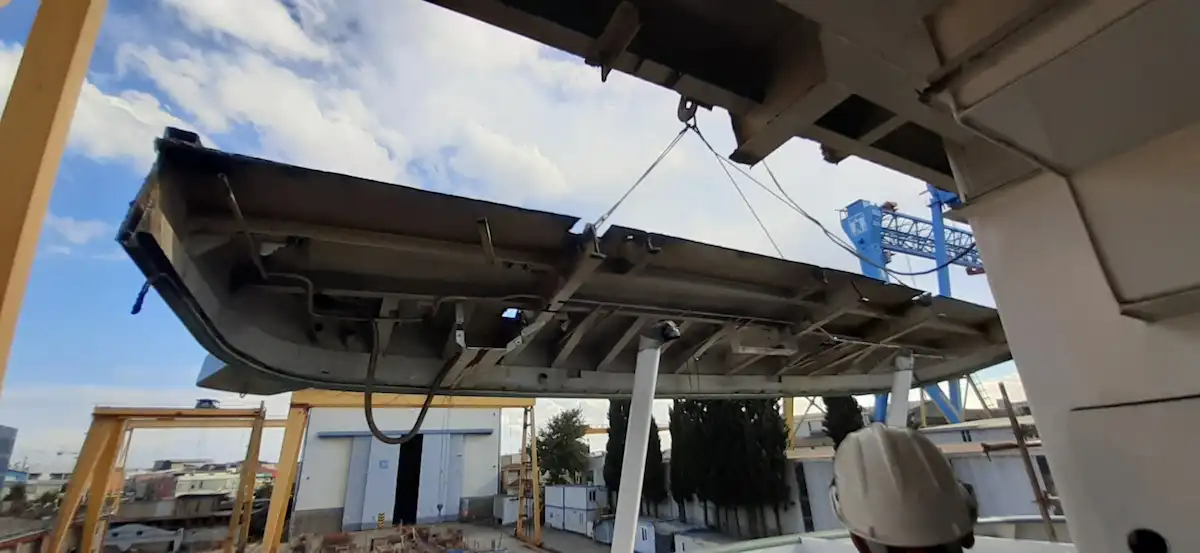 50 metre yat refit helikopter platform mooring ve kıç dinlenme imalatı